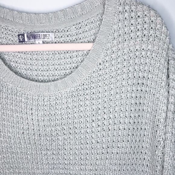 Jennifer Lopez Shimmering Silver Sweater - Picture 3 of 6